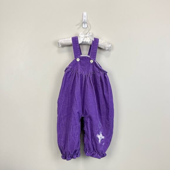 Vintage Healthtex Balloon Baby Purple Overalls 18 Months USA - Picture 1 of 6